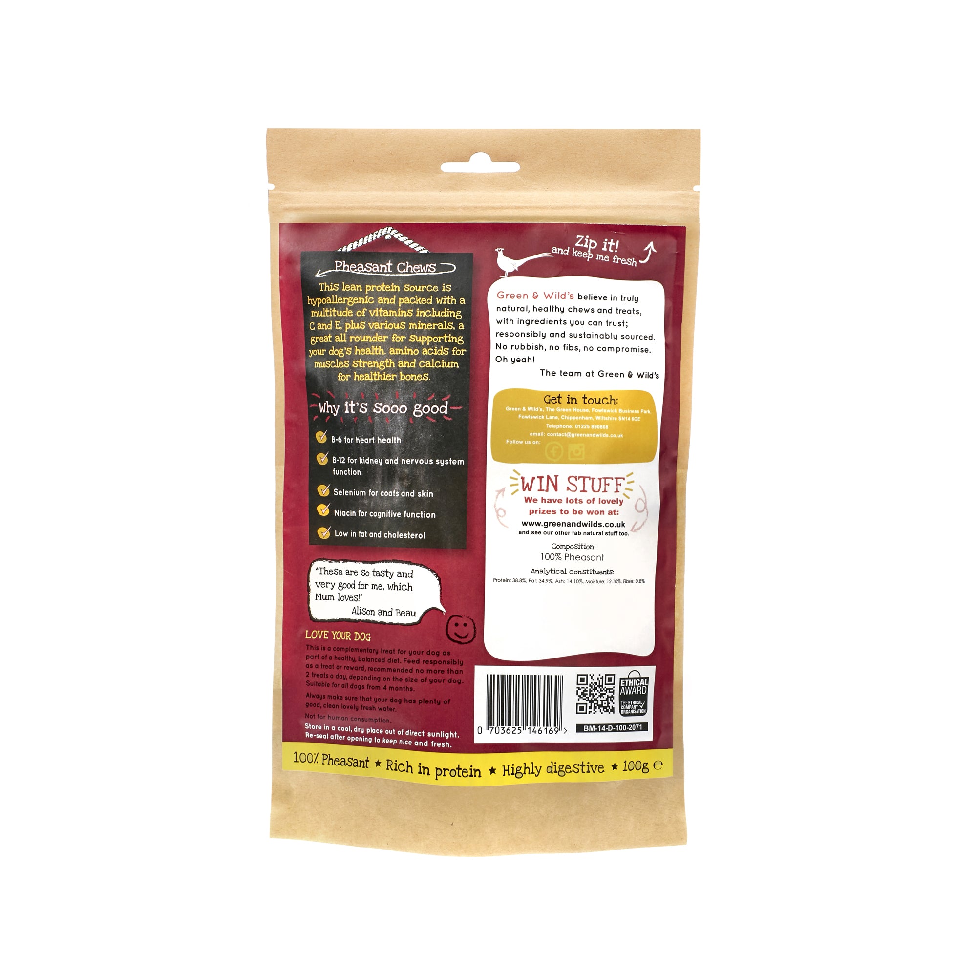Pheasant Chews 100g